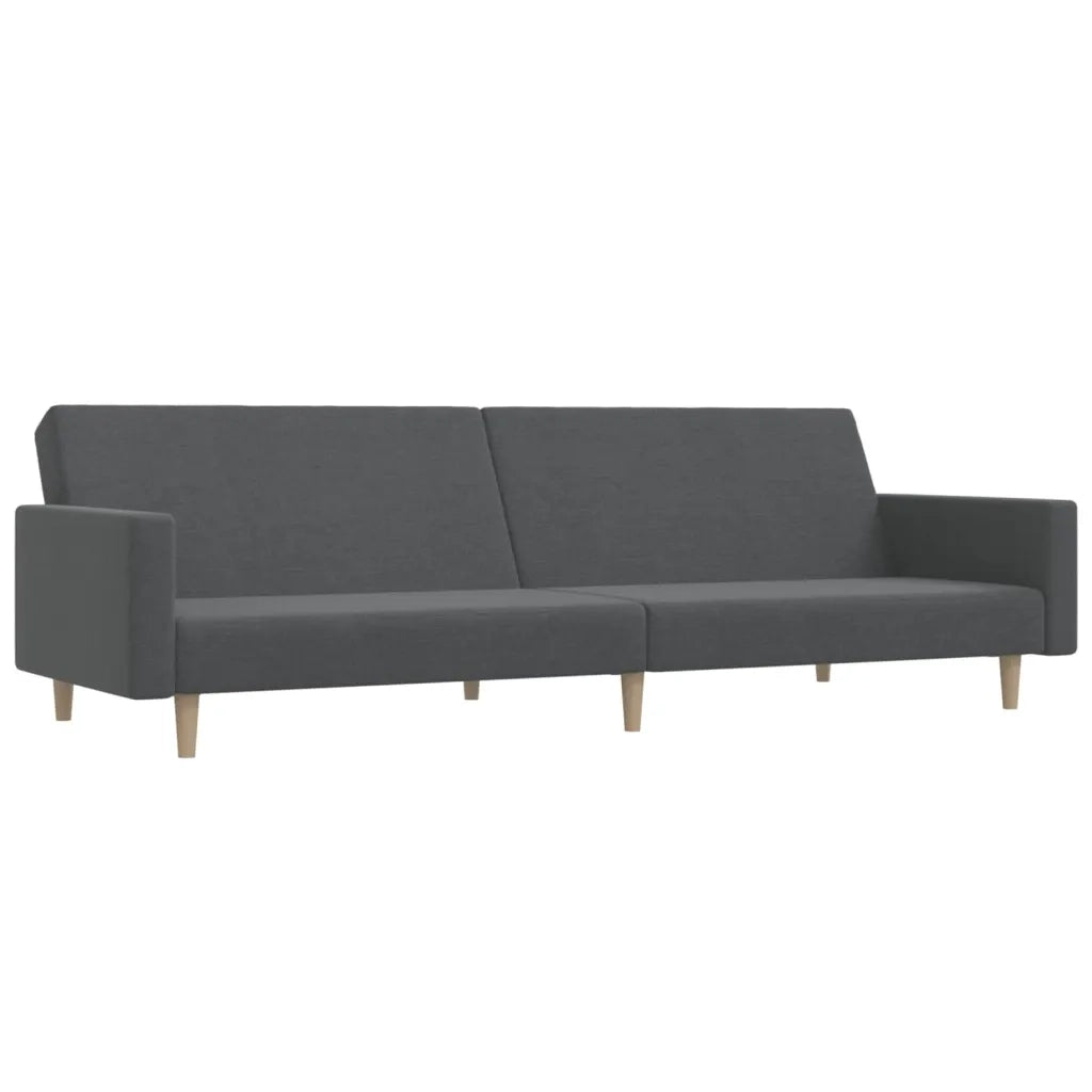 Divano Letto a 2 Posti Grigio Chiaro in Tessuto 375727