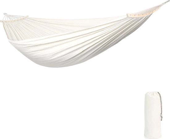 Hangmat Inclinabile con Asticelle in Legno - Sedia a Sbarre Portatile per Esterno, Campeggio e Giardino - 180 x 130 cm