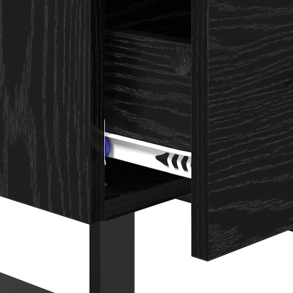 Armadio da Notte 2 pcs Rovere Nero 40 x 35 x 47,5 cm 882063
