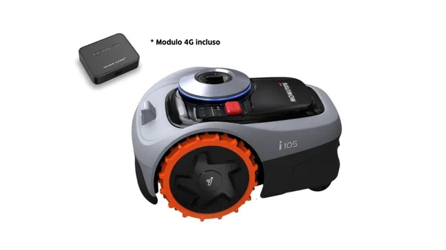 Navimow- Robot tagliaerba  i105E 4G batteria litio (li-ion) 220 V larghezza di taglio 18 cm + hub 4G incluso