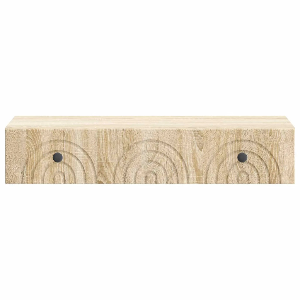 Tavolino da Parete Laterale Rovere Sonoma 87,5 x 34,5 x 17 cm