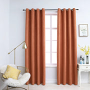 Tende Oscuranti con Anelli in Metallo 2 pz Ruggine 140x225 cm cod mxl 60965