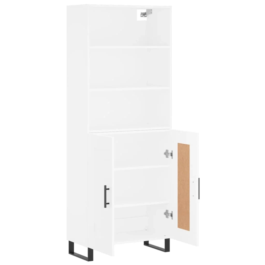 Buffet credenza cassettiera armadio mobile contenitore organizer cucina soggiorno salotto alto 69,5 x 34 x 180 cm legno ingegnerizzato bianco 02_0032620
