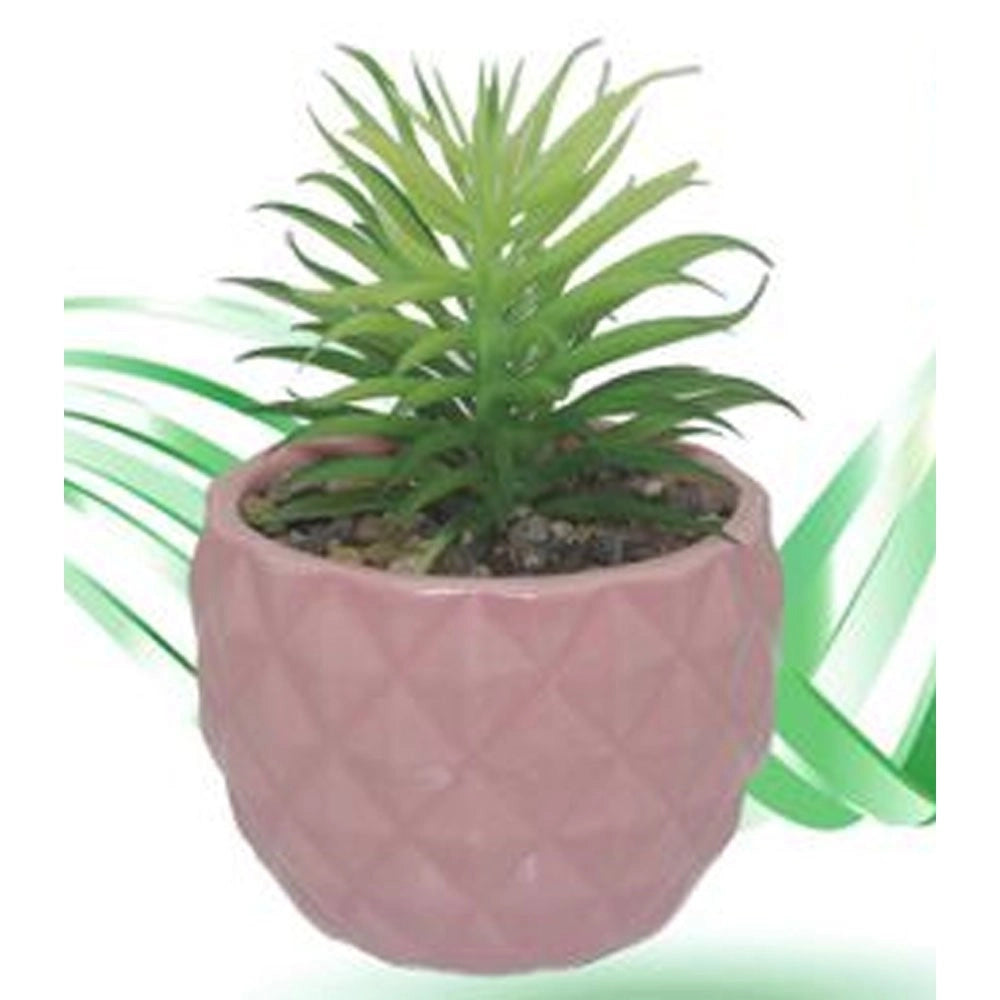 Trade Shop - Vaso In Ceramiche Per Piantine Casa Giardino Decorazione Interno Casa 15x9 Cm -