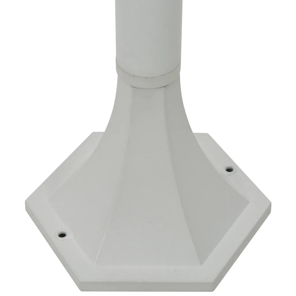Set di 6 luci da giardino funzionali con paletto 110 x 19 cm alluminio bianco 02_0045891