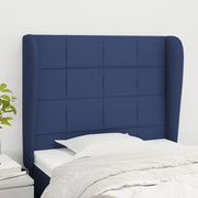Testiera ad Orecchio Blu 93x23x118/128 cm in Tessuto 3117944