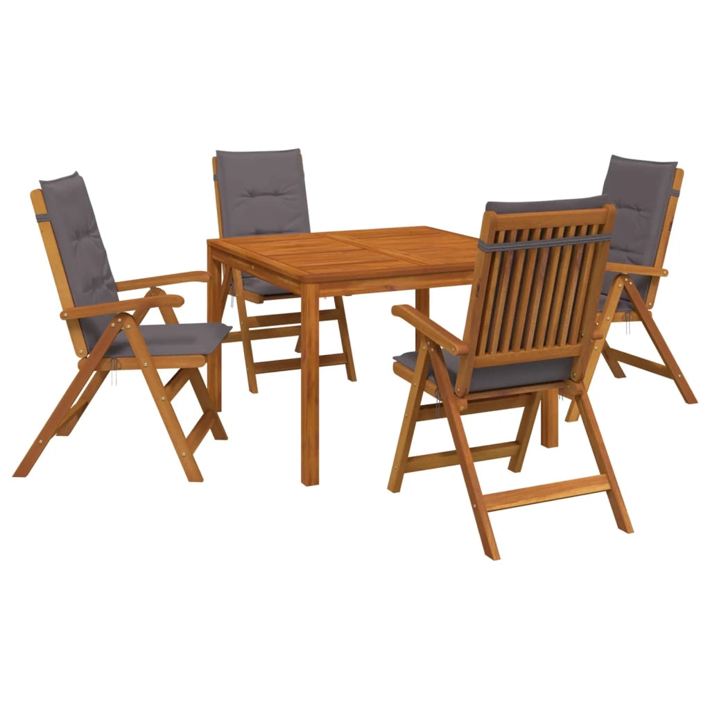 Set da pranzo da giardino 5 pezzi 5 pz Naturale 3434615