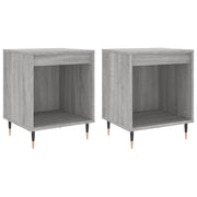 Set di 2 Comodini | Armadio da Notte | Mobiletto da notte Grigio Sonoma 40x35x50 cm in Legno Multistrato