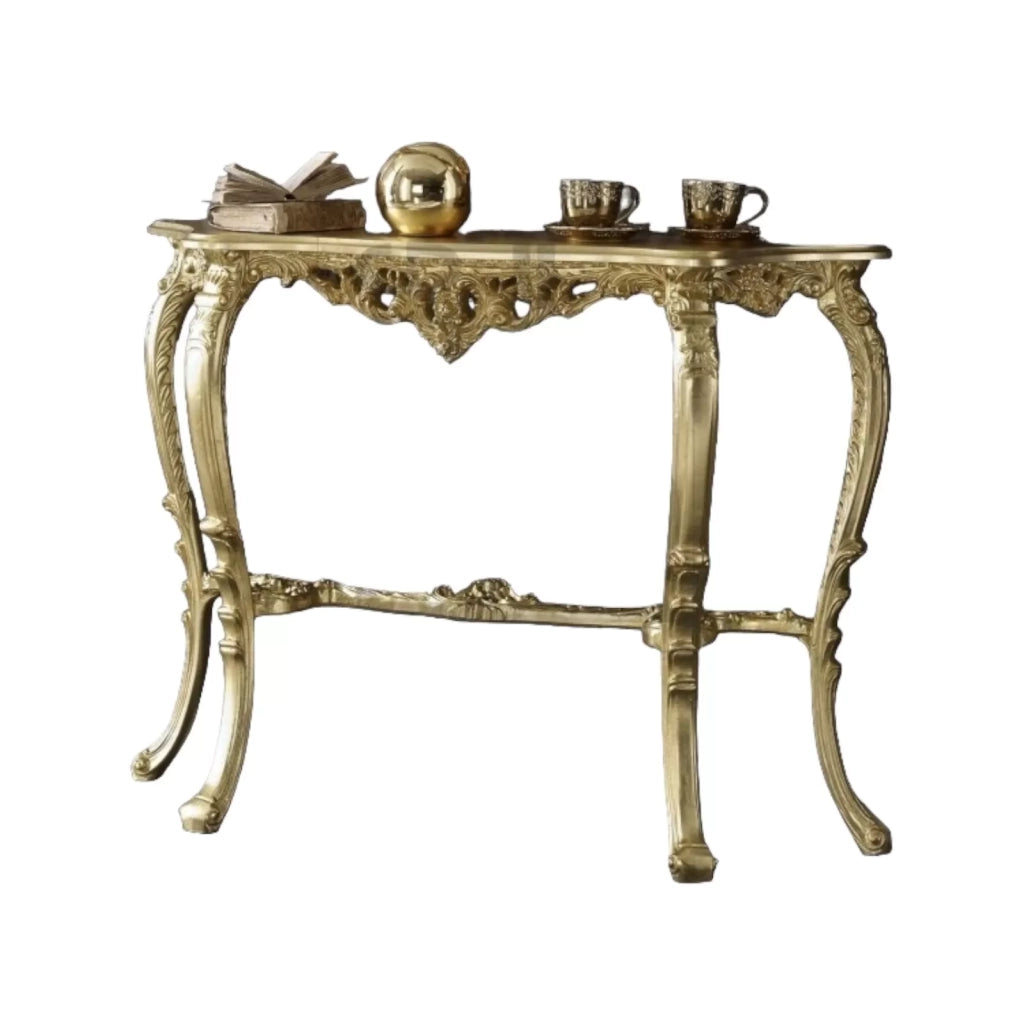 Consolle barocca in foglia oro misura  : l. 114 x h. 83 x p. 31 - Mobili 2G