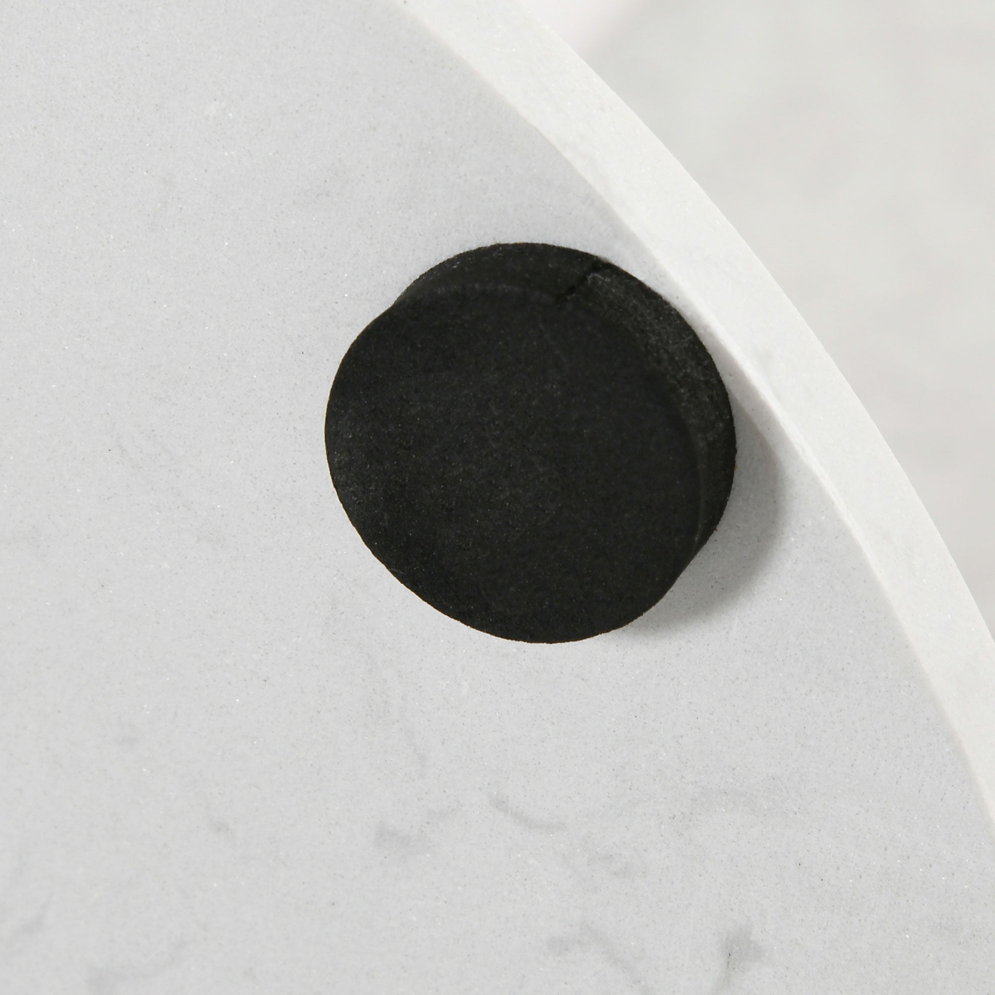 Appendiabiti da Terra 6 Ganci 32x171 cm Disco in Acciaio e Base in Ardesia Bianco