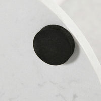 Appendiabiti da Terra 6 Ganci 32x171 cm Disco in Acciaio e Base in Ardesia Bianco