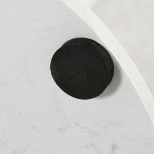 Appendiabiti da Terra 6 Ganci 32x171 cm Disco in Acciaio e Base in Ardesia Bianco