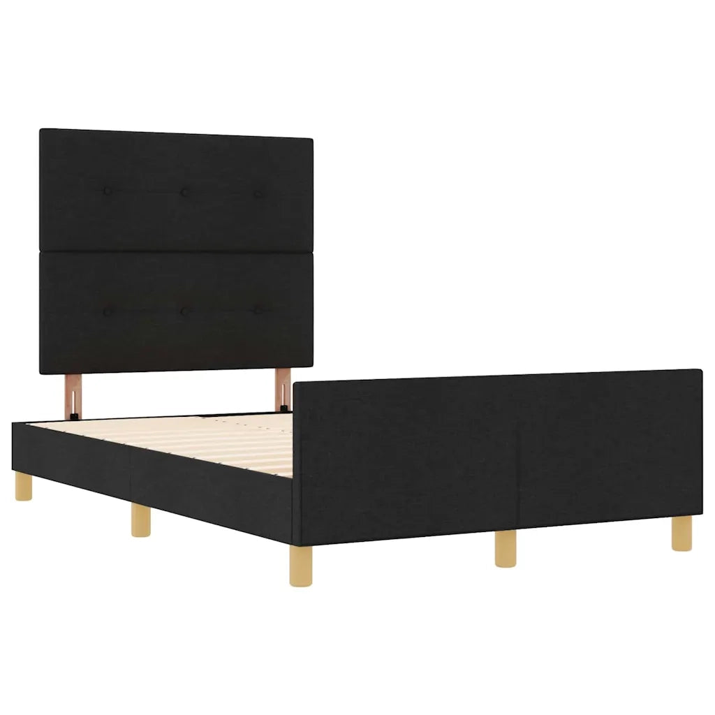 Struttura del letto con testiera Nero 120 x 190 cm Tessuto 3344713