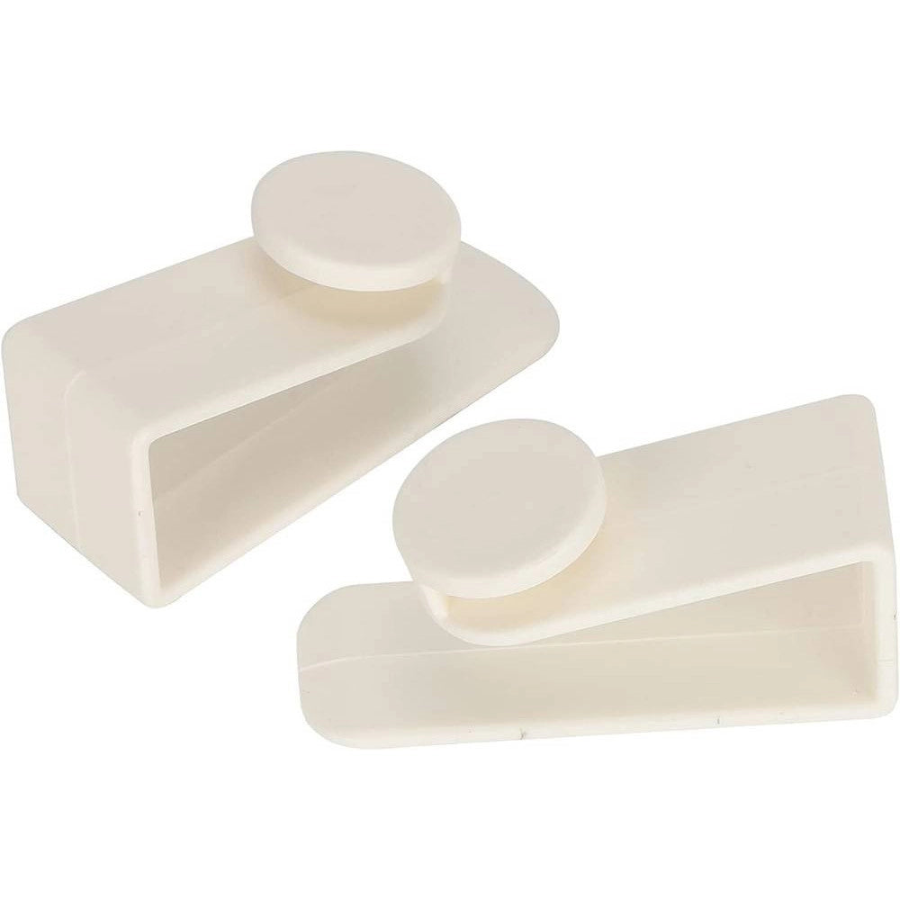 Trade Shop - Set 2pz Ganci Per Porta Armadio Portatili Per Appendere Oggetti Casa Bianco 87359 -