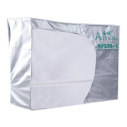 Copertura per condizionatore d'aria impermeabile - Poliestere - Antistatizzazione - Antineve - Apertura di ventilazione - Nastro adesivo - Adatto per uso all'aperto 1,5 P 80 x 26 x 57cm