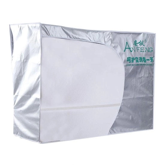 Copertura per condizionatore d'aria impermeabile - Poliestere - Antistatizzazione - Antineve - Apertura di ventilazione - Nastro adesivo - Adatto per uso all'aperto 1,5 P 80 x 26 x 57cm