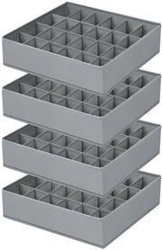 Organizzatore di Intimo Opvouwbaar 24 celle Système di Organizzazione della Vestiarium, Cassetti di Magazzino, Calze, Cravatte, Sostenitori, 4 Pezzi, Grigio
