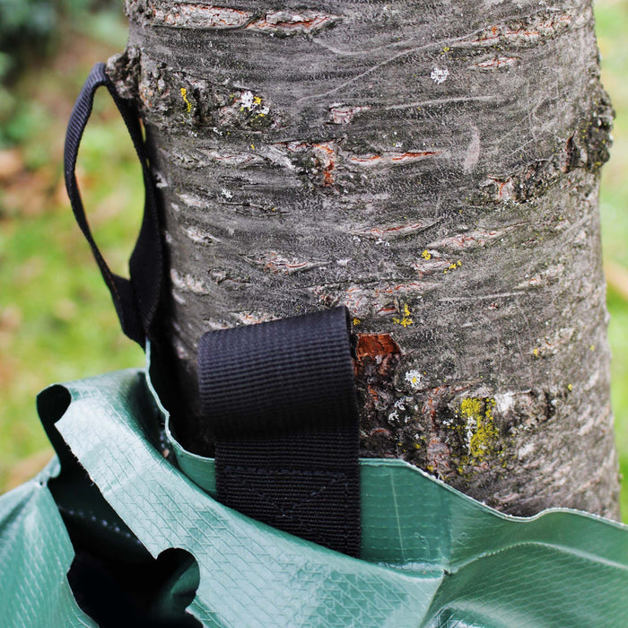 2 Sacchi per irrigare alberi 75 l in PVC, Sistema di irrigazione a goccia intorno ai tronchi