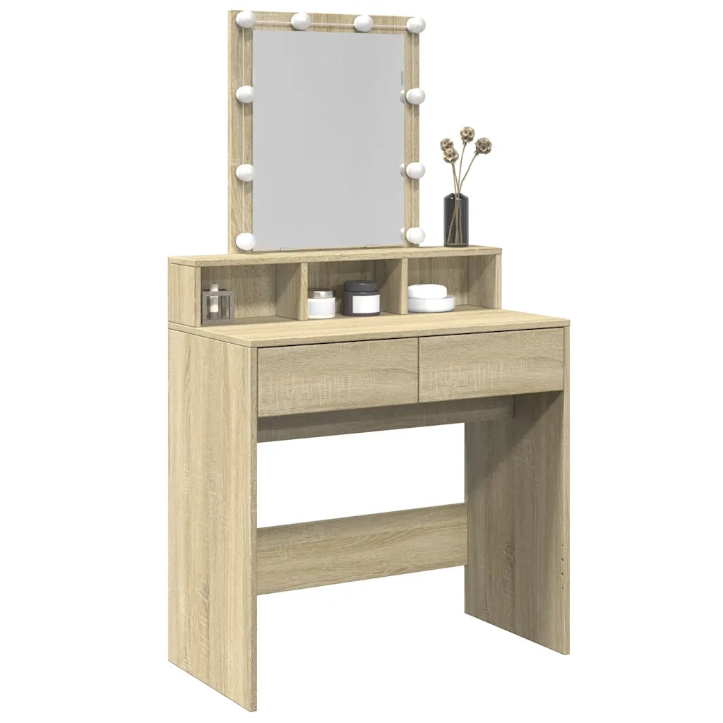 Toeletta con LED Rovere Sonoma 80x41x144,5 cm 848180