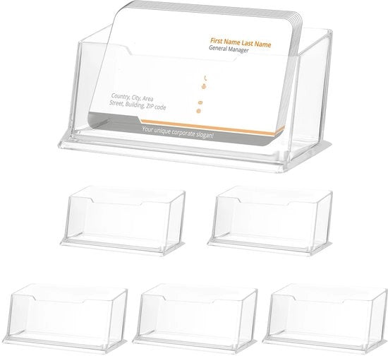 Porta carte trasparente in acrilico - Ospita fino a 50 carte - Carta portacarte - Porta foto - Contenitore di archiviazione - Porta documenti - Porta carte