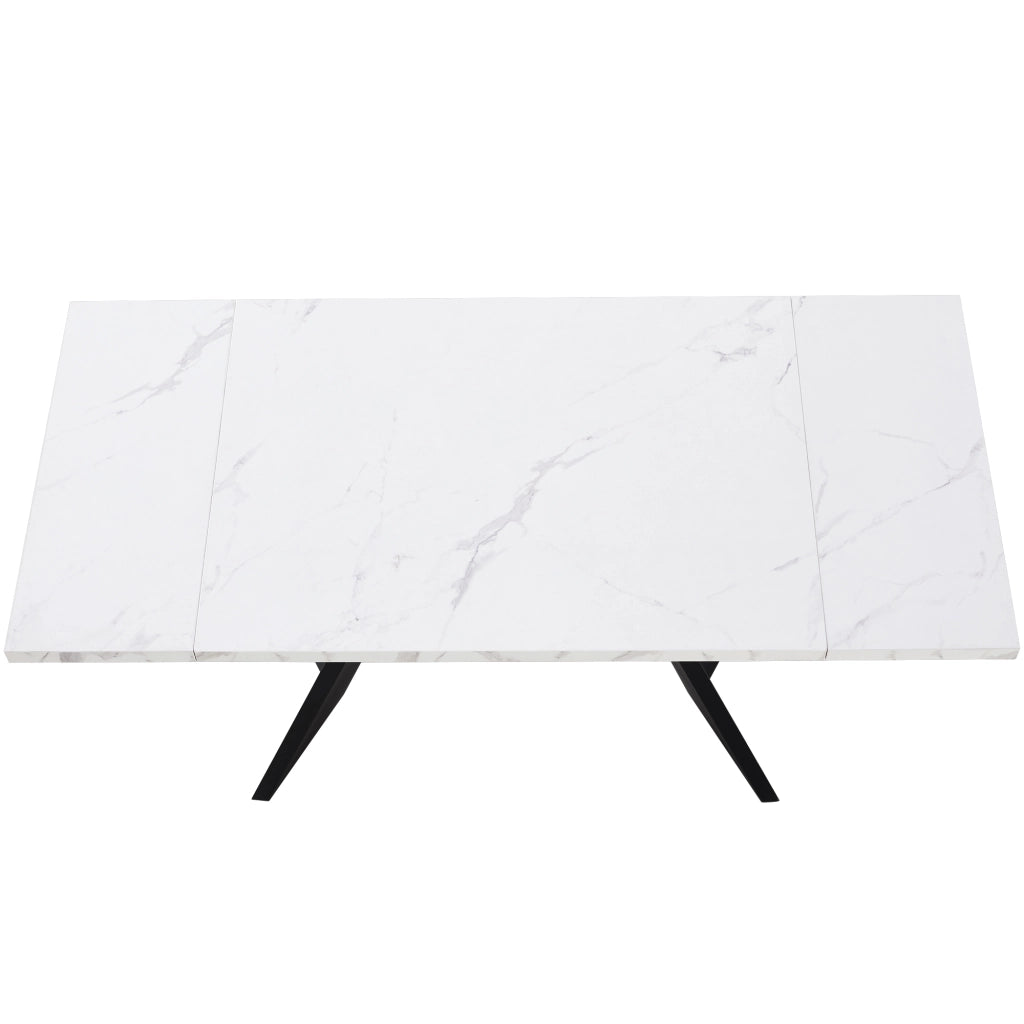 Tavolo da Pranzo Allungabile Salvaspazio ¨C MINIMAL ¨C Piano Bianco, 99-159x74 cm