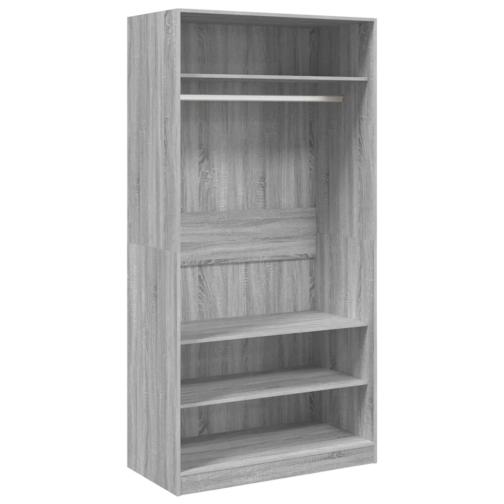 Armadio Grigio Sonoma 100x50x200 cm in Legno Multistrato CFW2366716