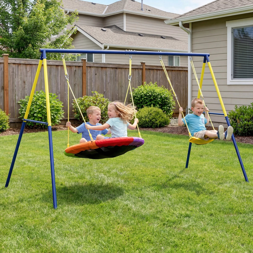 Altalena per Bambini ¨C Zephmum ¨C Multicolore Acciaio Portata 150 kg