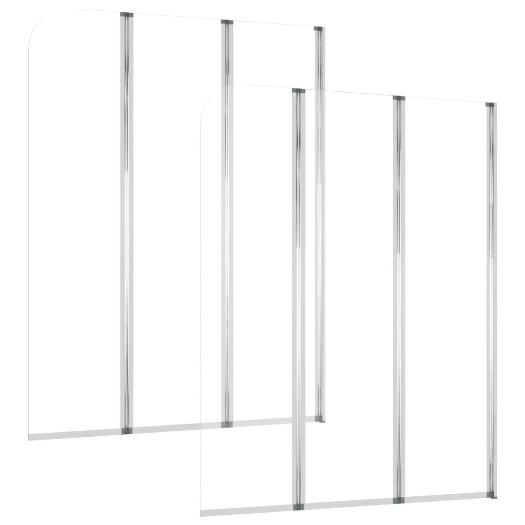 Set di 2 box doccia box doccia bagno arredamento casa accessori per montaggio a parete 104x130 cm vetro temperato trasparente 02_0003744