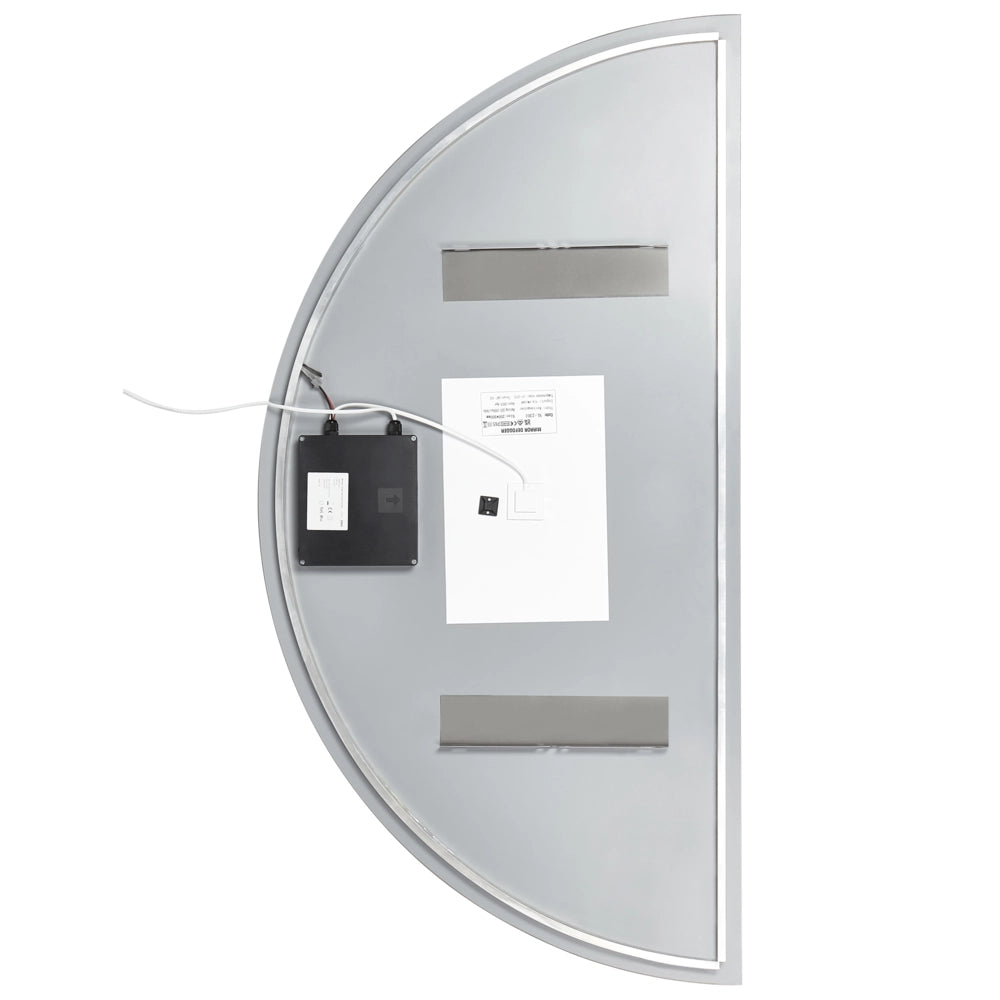 Specchio LED sospeso 60 x 120 cm semicircolare moderno contemporaneo per il bagno Vanity montato a parete per il trucco in camera da letto