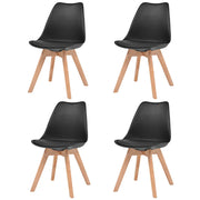 Sedie da Pranzo 4 pz Nere in Plastica cod mxl 8808