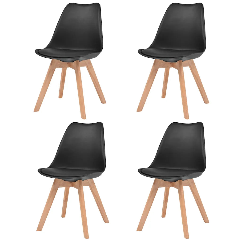 Sedie da Pranzo 4 pz Nere in Plastica cod mxl 8808