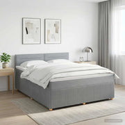 Letto box spring con materasso Grigio Chiaro 140 x 190 cm 3452918