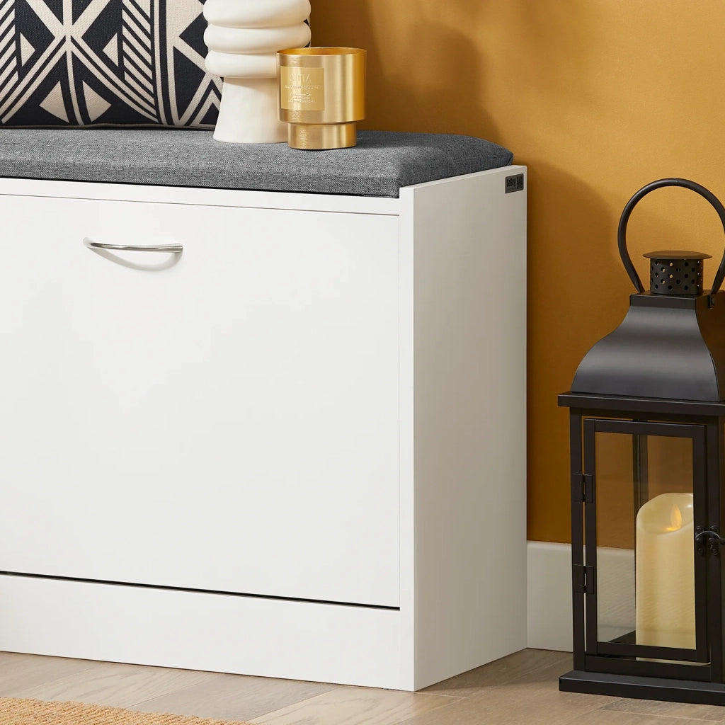 Scarpiera Panca Scarpiera Portascarpe Con Seduta Bianco Profondità24cm FSR16-K-W