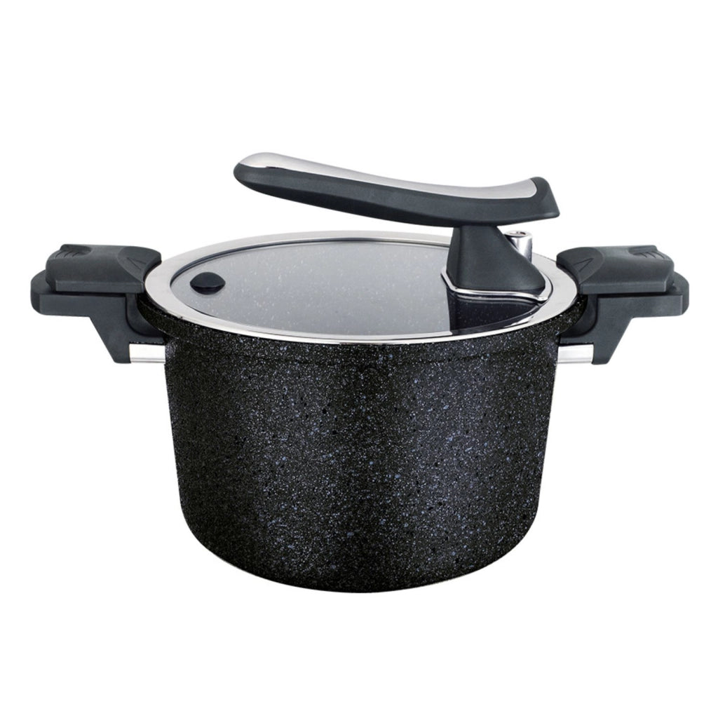 Pentola a Bassa Pressione Fast Cooker Ø 20 cm 3,8 Litri - Corpo Forgiato Spessore 4 mm - Altezza 14,6 cm - Cottura Rapida Legumi - GMD Italy