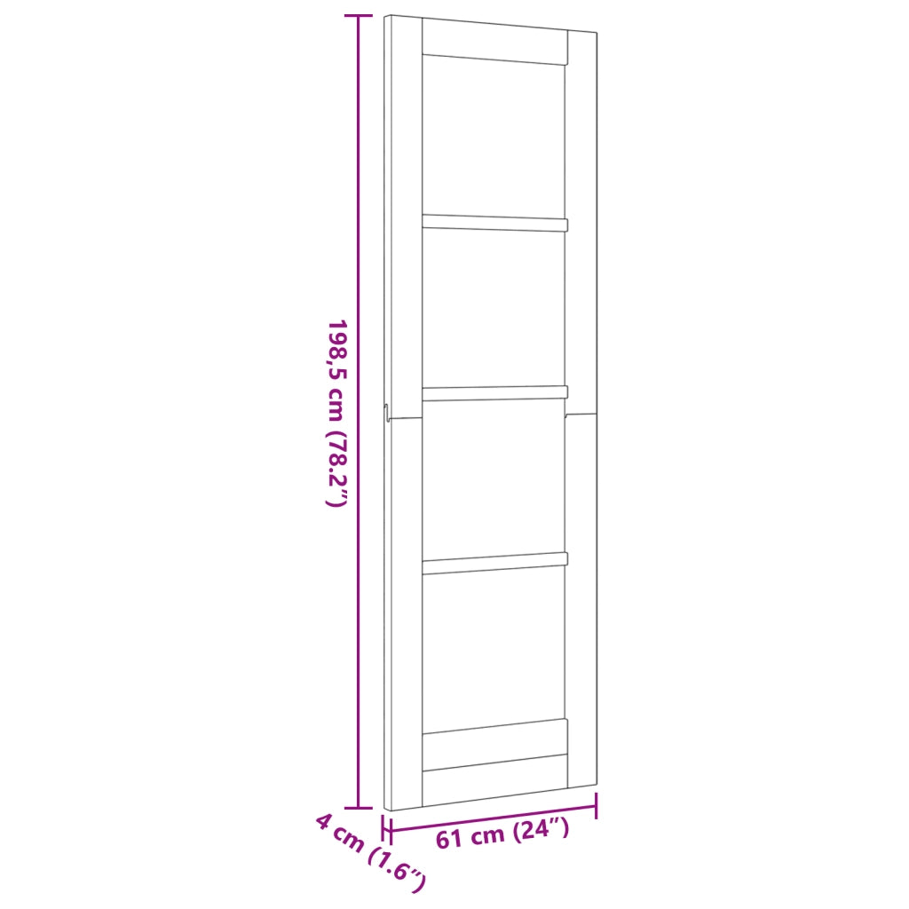 porta interna con vetro "ORKDAL" bianca 61x198,5x4 cm