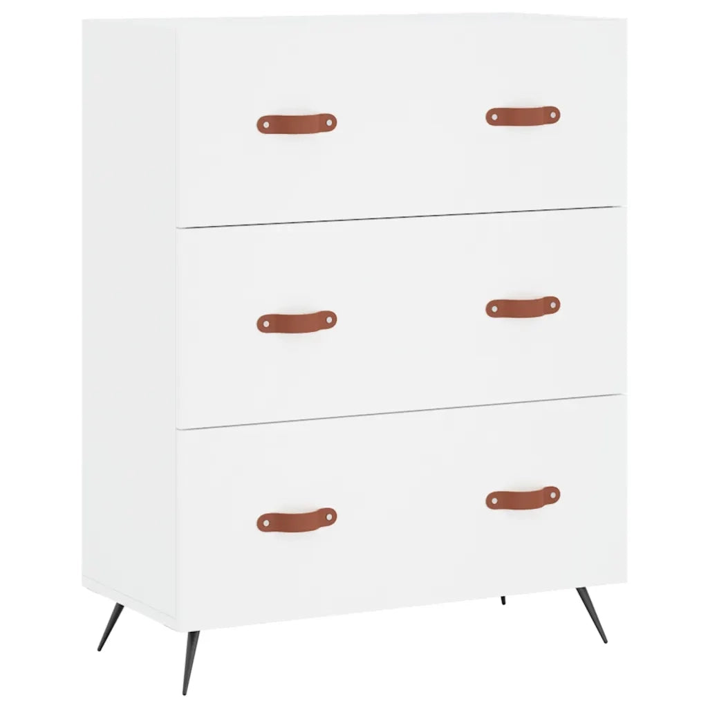 vidaXL Credenza Bianca 69,5x34x180 cm in Legno Multistrato