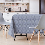 Tappeto da tavolo impermeabile - lavabile in plastica - quadrato 140 x 140 cm - duraturo - disegno floreale retro - facile da pulire - tovagliolo da tavolo
