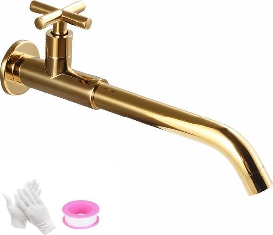 Wandkraan per acqua fredda con funzione di rotazione a 360° per bagno e giardino