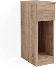 Comodino camera da letto Enton, Sonoma, 20 x 59.5 cm, adatto per riporre libri, lampade e oggetti di uso quotidiano