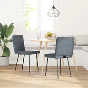 Sedie da Pranzo 2 pz Grigio Scuro in Velluto 4101134