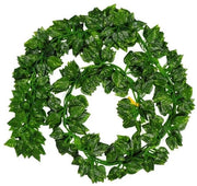 Piantine artificiali di vite da 12 pezzi - verde artificiale - decorazione per matrimonio - camera da letto/ giardino - lunghezza 2,4 metri per pezzo - senso di calore domestico - piante di edera