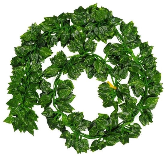 Piantine artificiali di vite da 12 pezzi - verde artificiale - decorazione per matrimonio - camera da letto/ giardino - lunghezza 2,4 metri per pezzo - senso di calore domestico - piante di edera