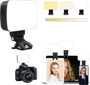 Set di illuminazione per videoconferenze con lampada a LED - Ricaricabile - Illuminazione webcam - 3 modalità di illuminazione - Regolabile - Illuminazione per riunioni Zoom - Streaming in diretta - Computer