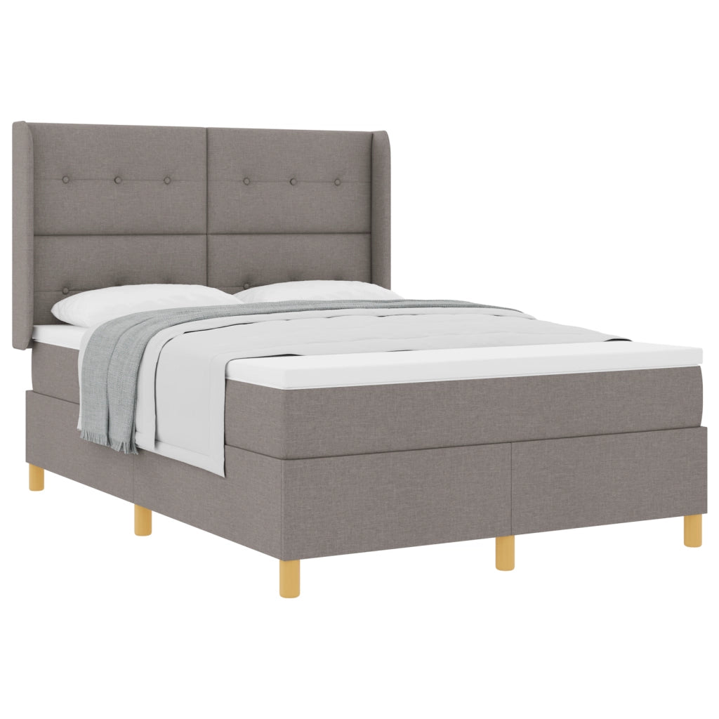 Letto a molle con materasso vitaXL Tortora 160x200 cm Tessuto