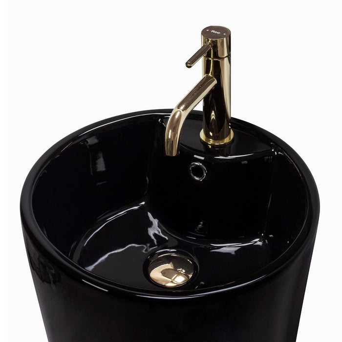 Lavabo Monolitico Rea Blanka Black