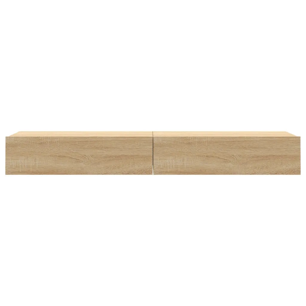 Mobili Porta TV con Luci LED 2pz Rovere Sonoma 60x35x15,5 cm 842891