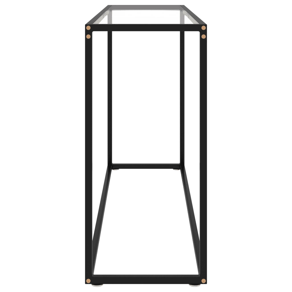 Tavolo Consolle Trasparente 120x35x75 cm in Vetro Temperato cod mxl 20323