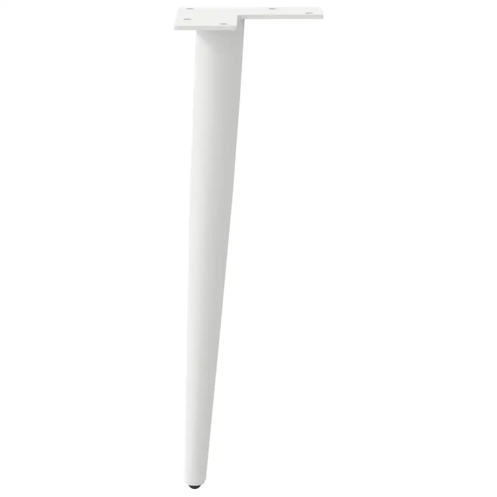 Gambe per Tavolino da Caffè Forma Conica 4 pz Bianco 30-31 cm Acciaio 4012509