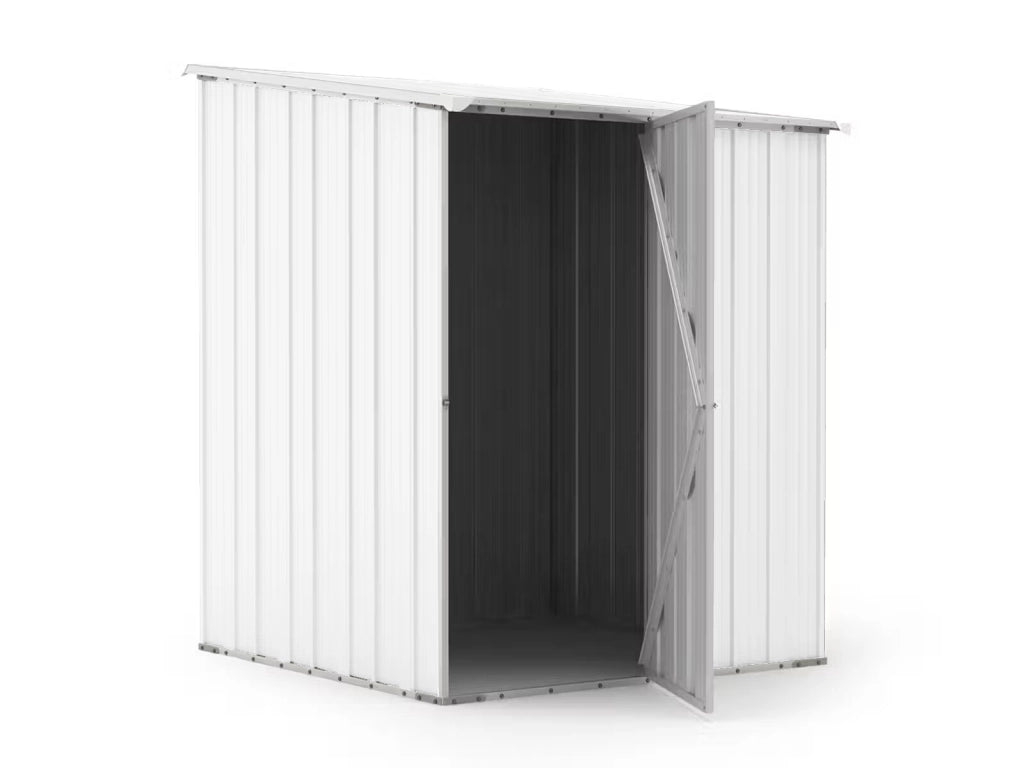 Box in Acciaio Zincato Casetta da Giardino in Lamiera 1.55 x 1.75 m x h2.02 m - 60 KG – 2.71 metri quadri - BIANCO