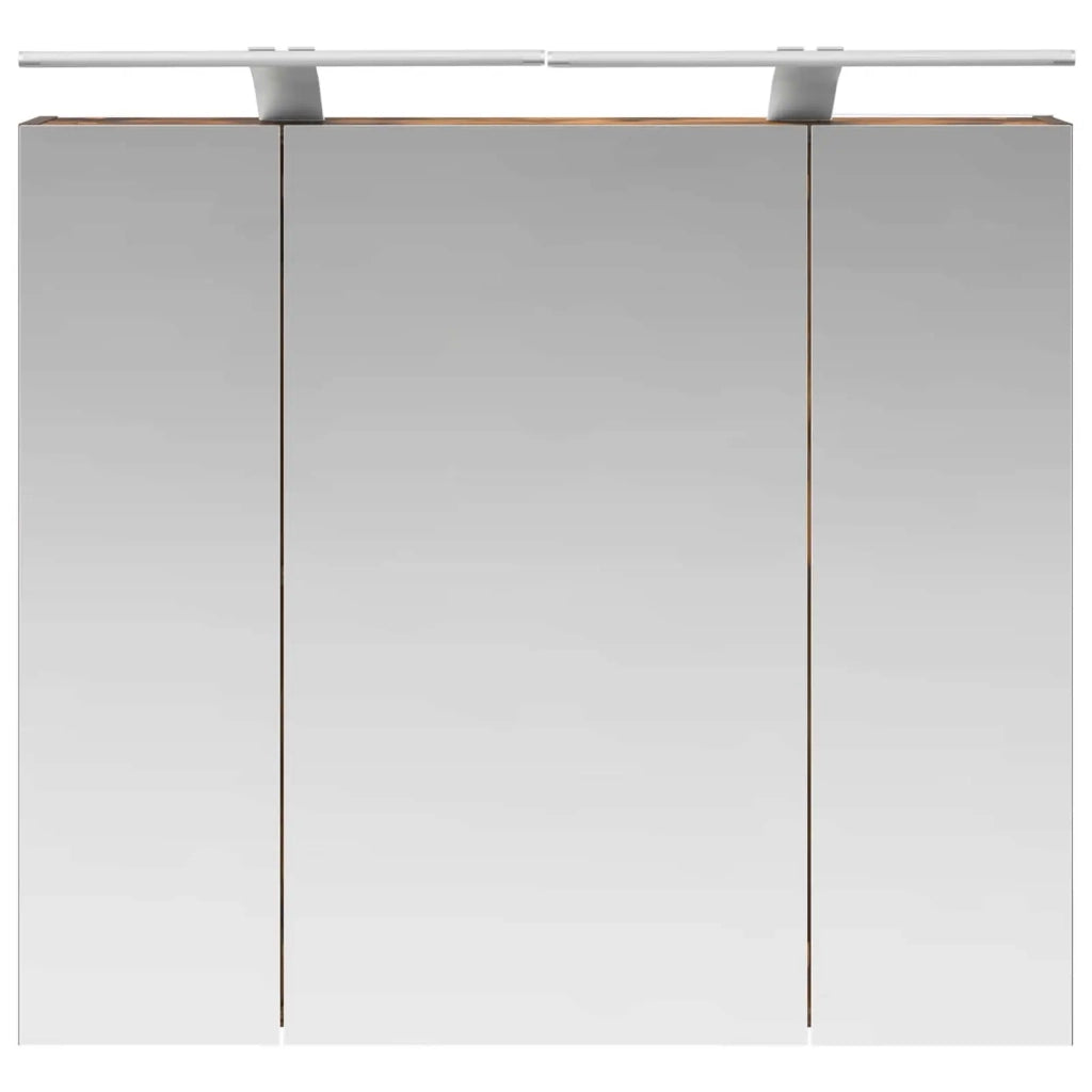 Mobiletto per specchio da bagno Rovere fumé 80 x 14.5 x 70 cm